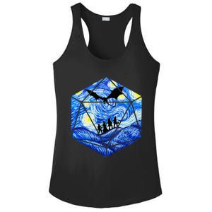 Funny Nerdy Gamer Fantasy Art Starry Night Ladies PosiCharge Competitor Racerback Tank