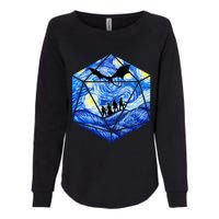 Funny Nerdy Gamer Fantasy Art Starry Night Womens California Wash Sweatshirt