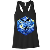 Funny Nerdy Gamer Fantasy Art Starry Night Women's Racerback Tank