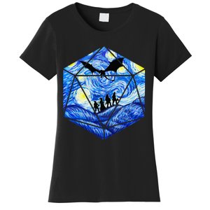 Funny Nerdy Gamer Fantasy Art Starry Night Women's T-Shirt