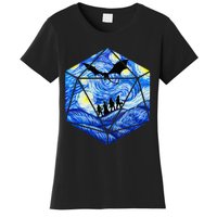 Funny Nerdy Gamer Fantasy Art Starry Night Women's T-Shirt