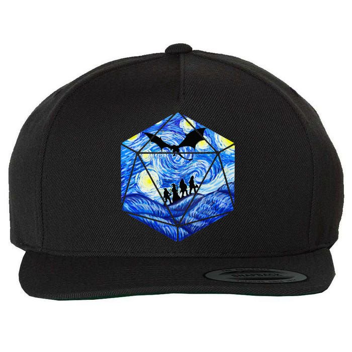 Funny Nerdy Gamer Fantasy Art Starry Night Wool Snapback Cap