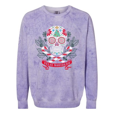 Feliz Navidad Holiday Season Christmas Xmas Mexican Colorblast Crewneck Sweatshirt