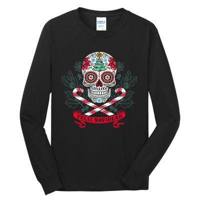 Feliz Navidad Holiday Season Christmas Xmas Mexican Tall Long Sleeve T-Shirt