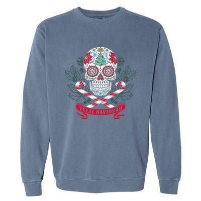 Feliz Navidad Holiday Season Christmas Xmas Mexican Garment-Dyed Sweatshirt