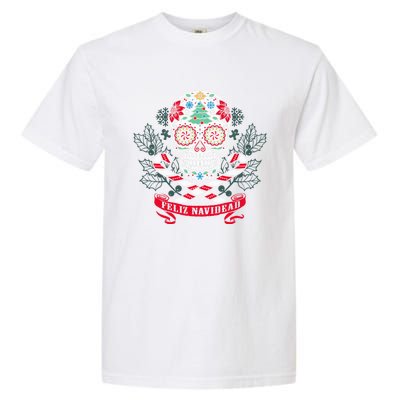 Feliz Navidad Holiday Season Christmas Xmas Mexican Garment-Dyed Heavyweight T-Shirt