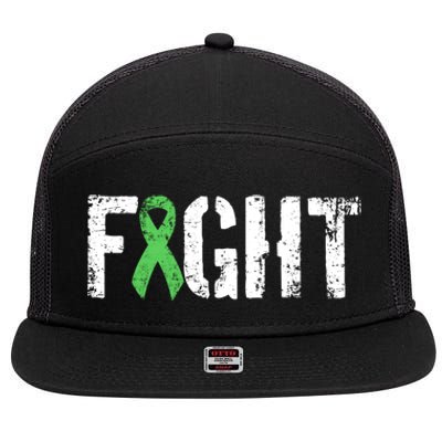 Fight Non Hodgkins Lymphoma Gift Military Style Awareness Great Gift 7 Panel Mesh Trucker Snapback Hat