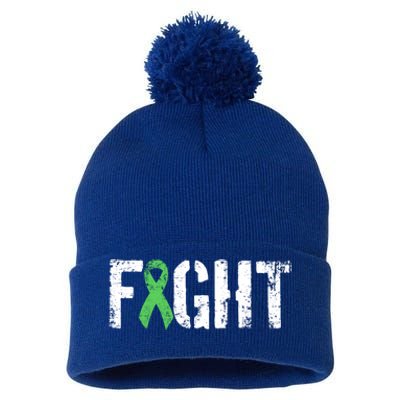 Fight Non Hodgkins Lymphoma Gift Military Style Awareness Great Gift Pom Pom 12in Knit Beanie