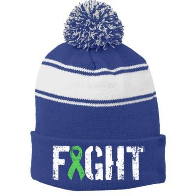 Fight Non Hodgkins Lymphoma Gift Military Style Awareness Great Gift Stripe Pom Pom Beanie