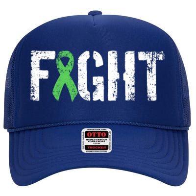 Fight Non Hodgkins Lymphoma Gift Military Style Awareness Great Gift High Crown Mesh Back Trucker Hat