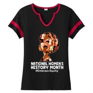 Feminist National History Month 2024 Embrace Equity Ladies Halftime Notch Neck Tee