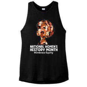 Feminist National History Month 2024 Embrace Equity Ladies PosiCharge Tri-Blend Wicking Tank