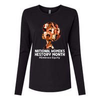 Feminist National History Month 2024 Embrace Equity Womens Cotton Relaxed Long Sleeve T-Shirt