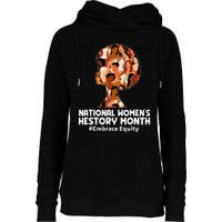 Feminist National History Month 2024 Embrace Equity Womens Funnel Neck Pullover Hood