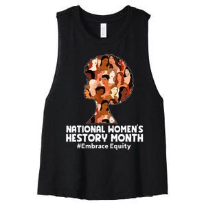 Feminist National History Month 2024 Embrace Equity Women's Racerback Cropped Tank