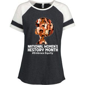 Feminist National History Month 2024 Embrace Equity Enza Ladies Jersey Colorblock Tee