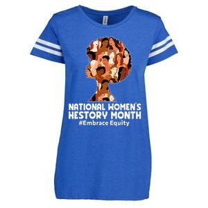 Feminist National History Month 2024 Embrace Equity Enza Ladies Jersey Football T-Shirt