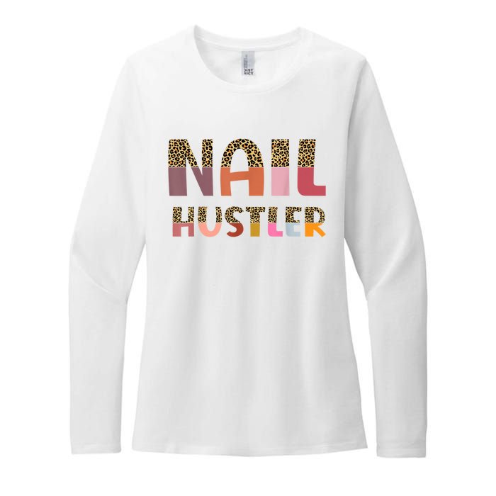 Funny Nail Hustler Manicurist Nail Artist Nail Tech Womens CVC Long Sleeve Shirt