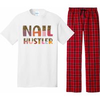 Funny Nail Hustler Manicurist Nail Artist Nail Tech Pajama Set