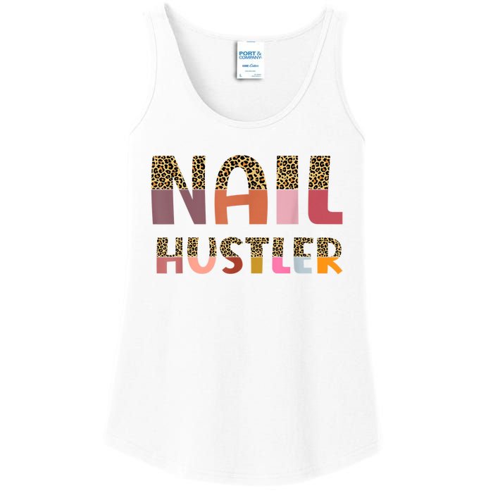 Funny Nail Hustler Manicurist Nail Artist Nail Tech Ladies Essential Tank