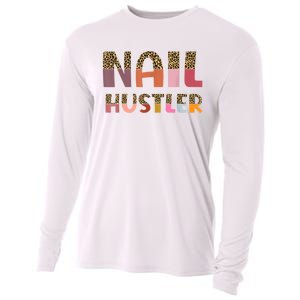 Funny Nail Hustler Manicurist Nail Artist Nail Tech Cooling Performance Long Sleeve Crew