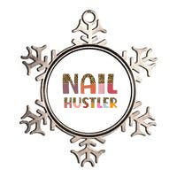 Funny Nail Hustler Manicurist Nail Artist Nail Tech Metallic Star Ornament