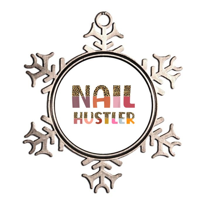 Funny Nail Hustler Manicurist Nail Artist Nail Tech Metallic Star Ornament