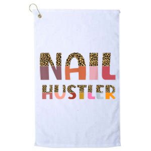 Funny Nail Hustler Manicurist Nail Artist Nail Tech Platinum Collection Golf Towel