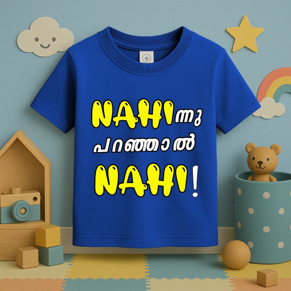 Funny Nahi Hindi Keralite Malayali Malayalam Toddler T-Shirt
