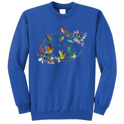 Floral Nature Hummingbird Lover Vintage Flowers Hummingbird Great Gift Sweatshirt