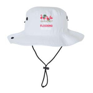 Flamingo Noel Hats Dancing On Snow Merry Flocking Christmas Gift Legacy Cool Fit Booney Bucket Hat