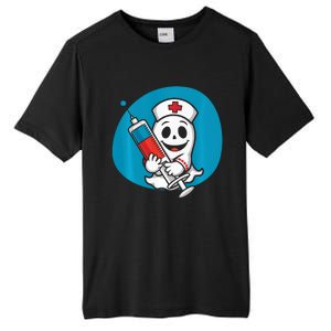 Fertility Nurse Halloween Spooky Nursing Trick Or Treat Tall Fusion ChromaSoft Performance T-Shirt