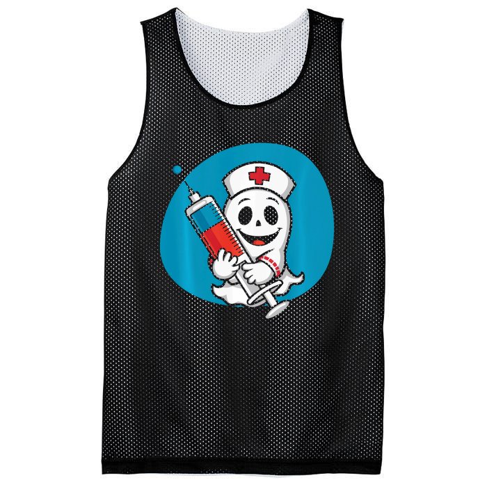 Fertility Nurse Halloween Spooky Nursing Trick Or Treat Mesh Reversible Basketball Jersey Tank