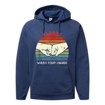 Funny National Handwashing Awareness Week  Hand Washing Performance Fleece Hoodie