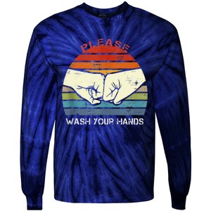 Funny National Handwashing Awareness Week  Hand Washing Tie-Dye Long Sleeve Shirt