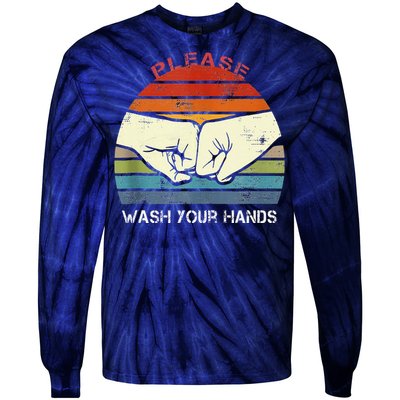 Funny National Handwashing Awareness Week  Hand Washing Tie-Dye Long Sleeve Shirt