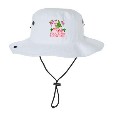 Flamingo Noel Hats Dancing On Snow Merry Flocking Christmas Gift Legacy Cool Fit Booney Bucket Hat