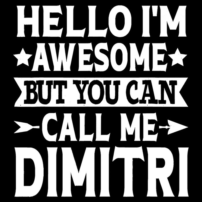 First Name Hello Im Awesome Call Me Dimitri Cooling Performance Long Sleeve Crew
