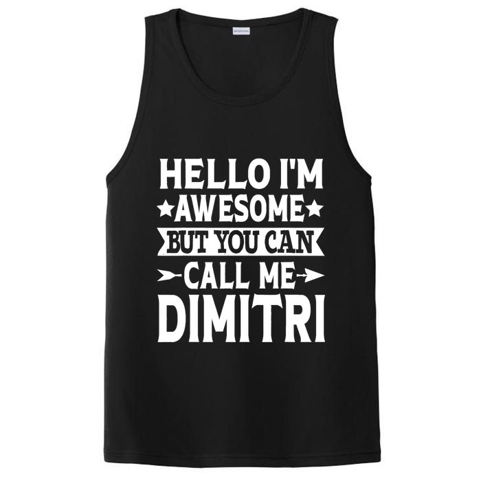 First Name Hello Im Awesome Call Me Dimitri PosiCharge Competitor Tank