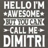 First Name Hello Im Awesome Call Me Dimitri Cotton Canvas Backpack