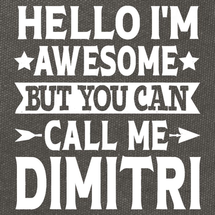 First Name Hello Im Awesome Call Me Dimitri Cotton Canvas Backpack