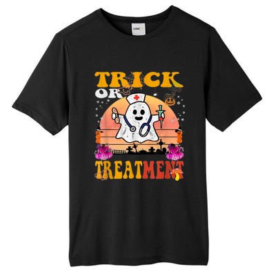 Funny Nurse Halloween Costume Boo Ghost Trick Or Treatment Tall Fusion ChromaSoft Performance T-Shirt