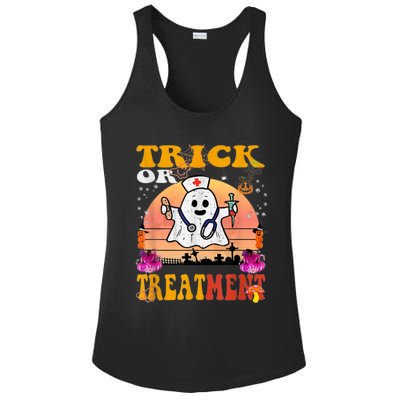 Funny Nurse Halloween Costume Boo Ghost Trick Or Treatment Ladies PosiCharge Competitor Racerback Tank