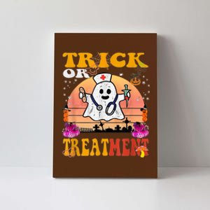 Funny Nurse Halloween Costume Boo Ghost Trick Or Treatment Canvas