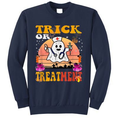 Funny Nurse Halloween Costume Boo Ghost Trick Or Treatment Sweatshirt