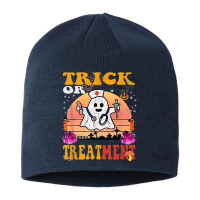 Funny Nurse Halloween Costume Boo Ghost Trick Or Treatment Sustainable Beanie