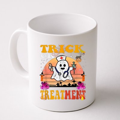 Funny Nurse Halloween Costume Boo Ghost Trick Or Treatment Coffee Mug