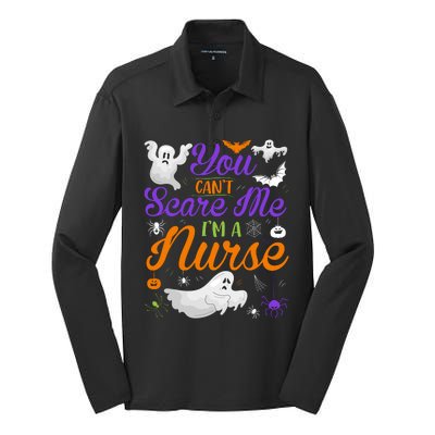 Funny Nurse Halloween Christmas Nurse Halloween Nurse Silk Touch Performance Long Sleeve Polo