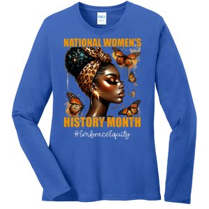 Feminist National History Month 2024 Embrace Equity Ladies Long Sleeve Shirt