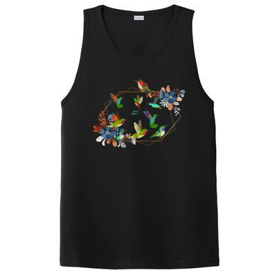 Floral Nature Hummingbird Lover Vintage Flowers Hummingbird Gift PosiCharge Competitor Tank